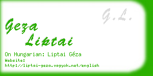 geza liptai business card